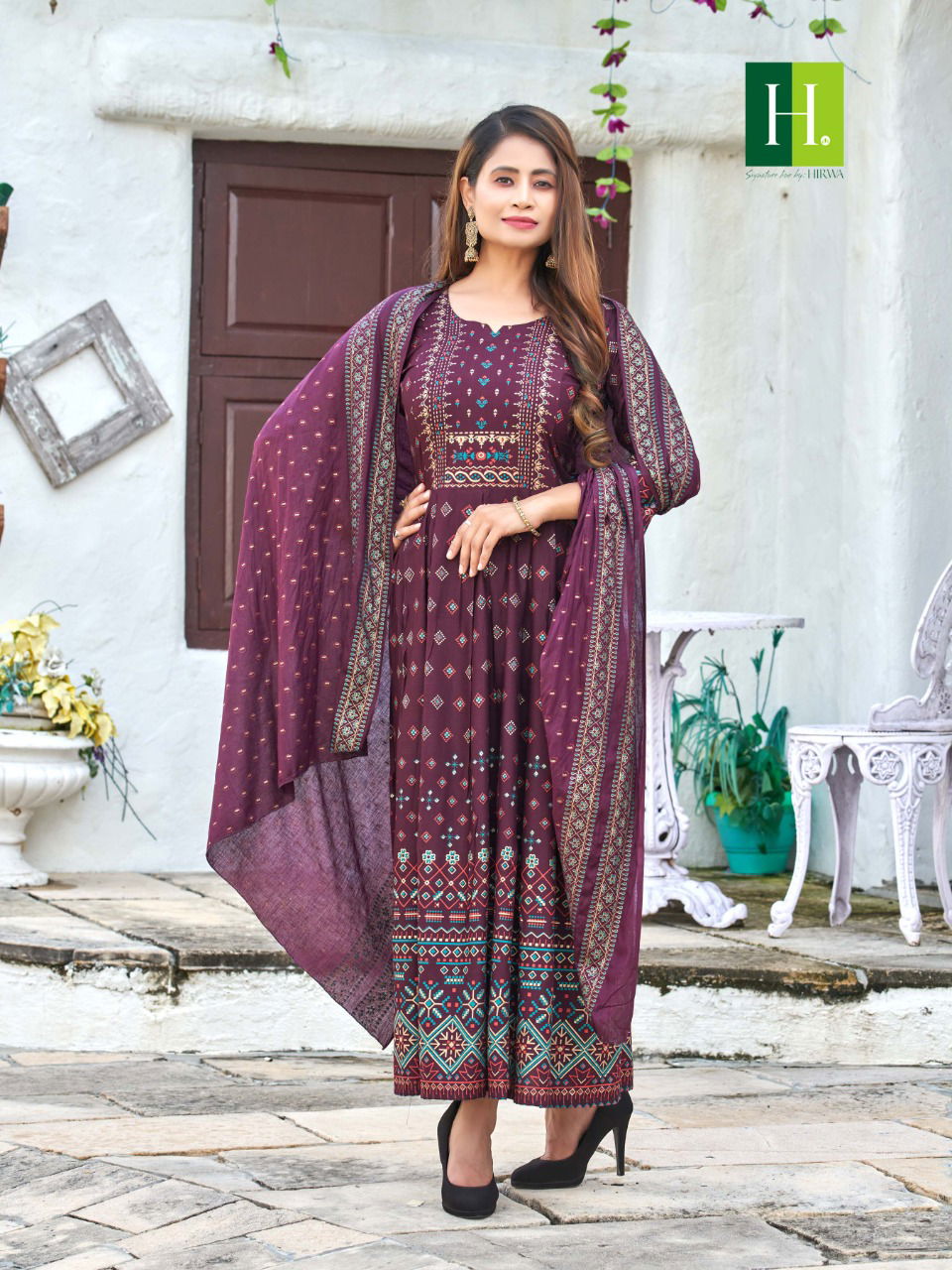 Hirwa Sanskriti Ethnic Wear Wholesale Kurti With Dupatta 